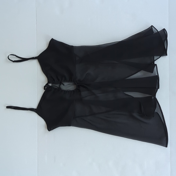 Victoria's Secret Sexy Sheer Negligee w/Bottoms M Black - Picture 13 of 16